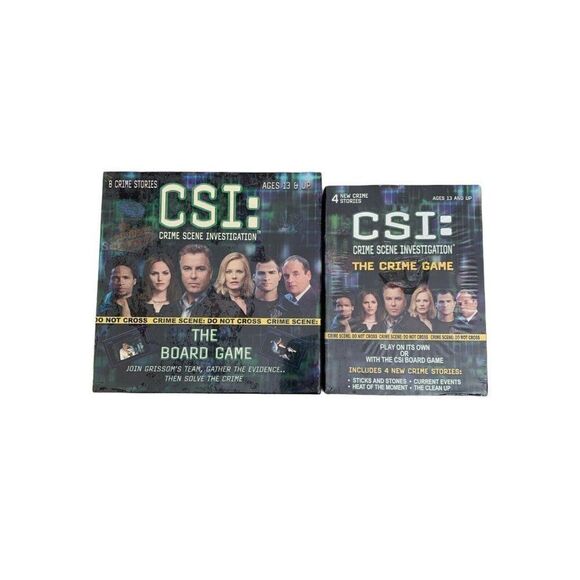 CSI
Crime Scene Investigation The Board Game-8 Crime Stories-2004 New Sealed - Picture 1 of 6